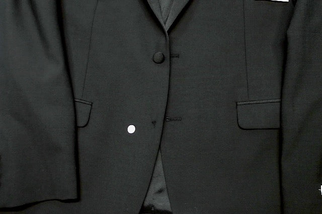 Bar Iii Mens Slim fit Tuxedo Jacket Blazer 44 S Black Solid Stretch