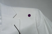 Bar Iii Mens Slim fit Suit Jacket Blazer 36 R White Solid Stretch