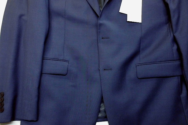 Calvin Klein Mens Slim fit Suit Jacket Blazer 44 R Navy Blue Solid Stretch