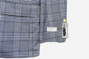 Michael Kors Mens Classic fit Sport Coat Blazer 40 S Navy Blue Plaid Stretch