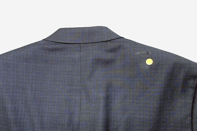 Tallia Mens Classic fit Suit Jacket Blazer 46 R Navy Blue Plaid Stretch