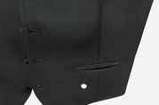 Bar Iii Mens Slim fit Button-Up Suit Vest Large Black Solid Stretch