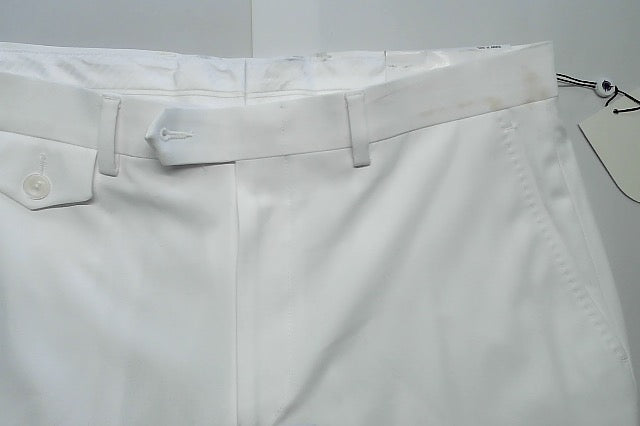 Tayion Mens Classic fit Dress Pants 32 / 30 White Solid Stretch