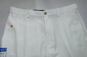 Haggar Mens Classic fit Dress Pants 34 / 30 White Solid Stretch