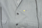 Kenneth Cole Mens Slim fit Suit Jacket Blazer 42 L Light Grey Solid Stretch