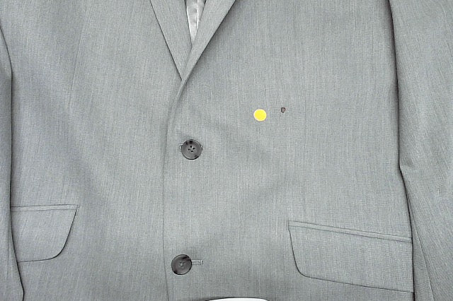 Kenneth Cole Mens Slim fit Suit Jacket Blazer 42 L Light Grey Solid Stretch