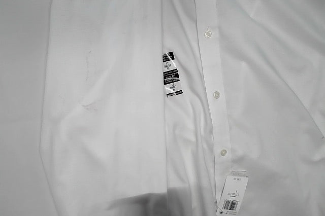 Tommy Hilfiger Men Slim fit Dress Shirt XL 17.5 in 36-37 White Solid