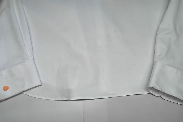Tommy Hilfiger Men Slim fit Dress Shirt XL 17.5 in 36-37 White Solid