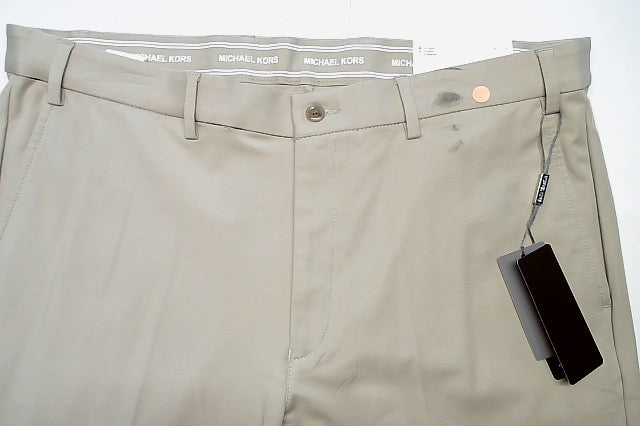 Michael Kors Mens Classic fit Dress Pants 36 / 32 Beige Solid Stretch