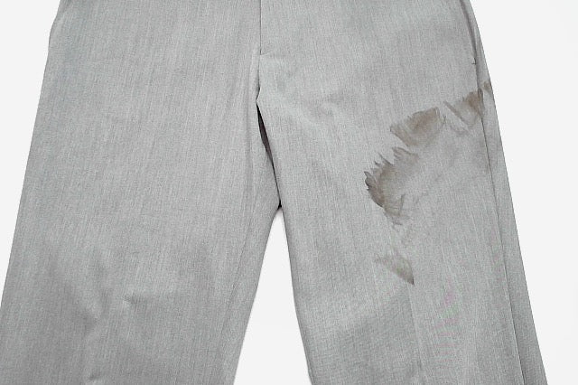 Kenneth Cole Mens Slim fit Dress Pants 30 / 30 Light Grey Solid Stretch