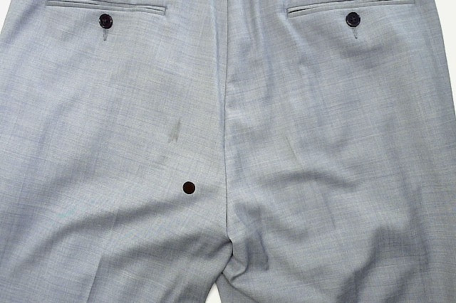 Calvin Klein Mens Skinny fit Dress Pants 33 / 32 Light Blue Solid Stretch Wool