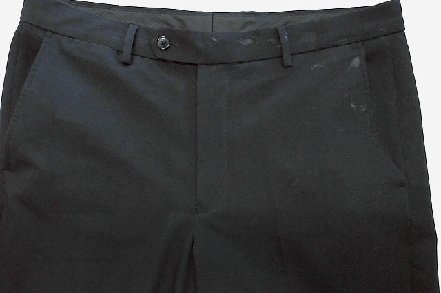 Nautica Mens Modern Fit Dress Pants 34 / 32 Black Solid Stretch