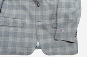 Tommy Hilfiger Mens Modern fit Sport Coat Blazer 40 S Multi Blue Plaid Stretch