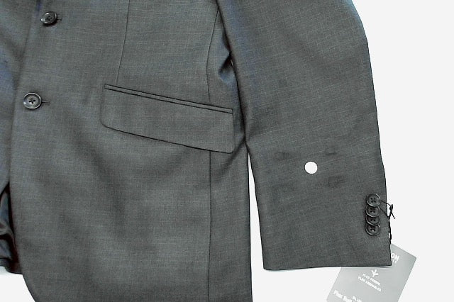 Kenneth Cole Mens Slim fit Suit Jacket Blazer 38 R Gun Metal Grey Solid Stretch