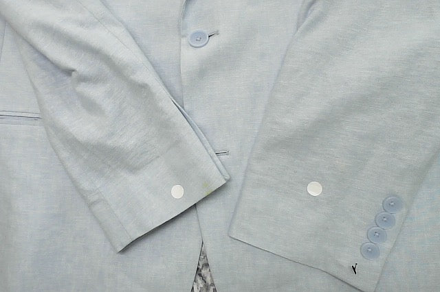 Bar Iii Mens Slim fit Sport Coat Blazer 40 R Light Blue Solid Stretch