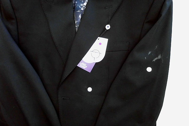 Tayion Mens Classic fit Sport Coat Blazer 42 S Black Solid Stretch