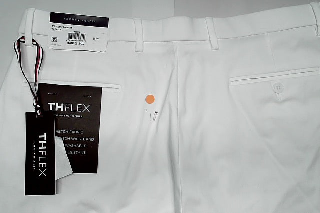 Tommy Hilfiger Mens Modern fit Dress Pants 36 / 30 White Solid