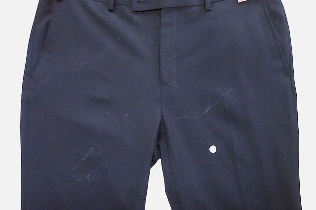 Calvin Klein Mens Slim fit Dress Pants 35 / 30 Navy Blue Solid