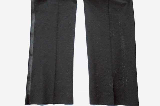 Calvin Klein Mens Slim fit Tuxedo Pants 36 / 32 Black Solid Wool