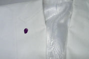 Tayion Mens Classic fit Suit Jacket Blazer 44 L White Herringbone Linen