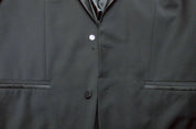 Hugo Boss Mens Modern fit Tuxedo Jacket Blazer 40 R Black Solid Wool