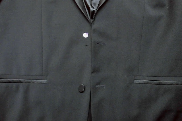 Hugo Boss Mens Modern fit Tuxedo Jacket Blazer 40 R Black Solid Wool