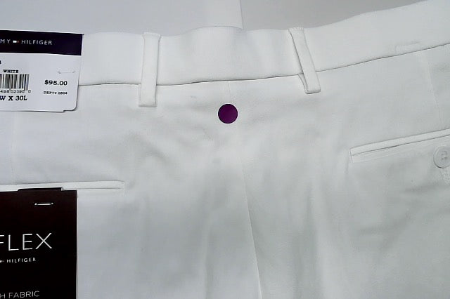 Tommy Hilfiger Mens Modern fit Dress 36 / 30 White Solid