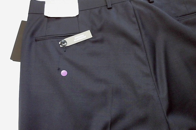 Michael Kors Mens Classic fit Dress 38 / 34 Navy Blue Solid Wool