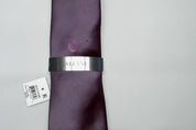 Alfani Mens Solid Texture Slim Neck Tie Purple Eggplant
