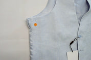 Bar Iii Mens Slim fit Button-Up Suit Vest Small Powder Blue Solid