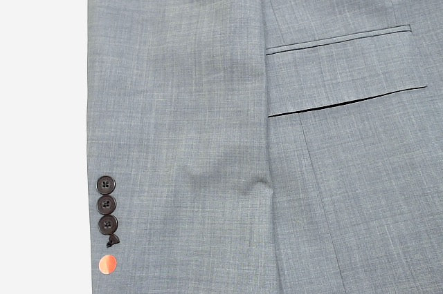 Brooks Brothers Mens Classic fit Wool Suit Jacket Blazer 40 R Blue Grey Solid