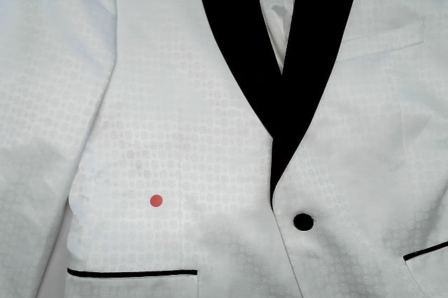 Alfani Mens Slim fit Suit Jacket Blazer 42 S White Black Floral