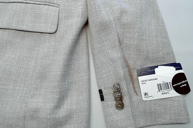 Tommy Hilfiger Mens Modern fit Sport Coat Blazer 40 R Beige Solid