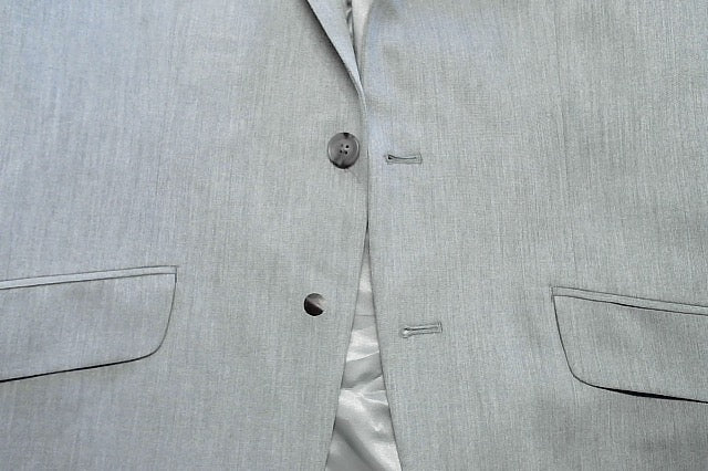 Kenneth Cole Mens Slim fit Suit Jacket Blazer 38 S Light Gray Solid