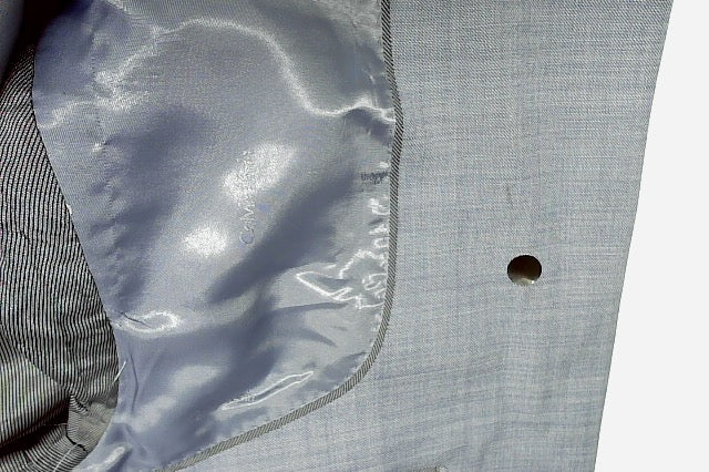 Calvin Klein Mens Skinny fit Wool Suit Jacket Blazer 40 S Light Blue Solid