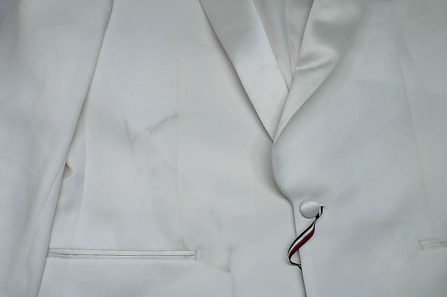 Tommy Hilfiger Mens Slim fit Wool Tuxedo Jacket Blazer 44 R White Solid
