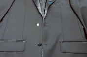 Calvin Klein Mens Slim fit Wool Tuxedo Jacket Blazer 38 R Black Solid Stretch