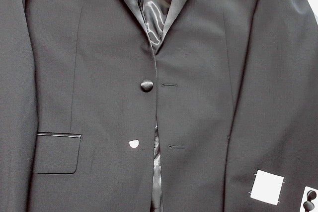 Calvin Klein Mens Slim fit Wool Tuxedo Jacket Blazer 42 R Black Solid Stretch