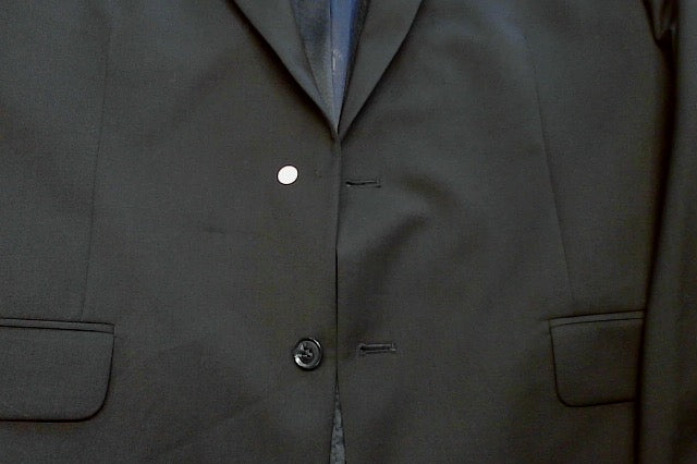 Tommy Hilfiger Mens Modern fit Wool Suit Jacket Blazer 48 R Black Solid Stretch