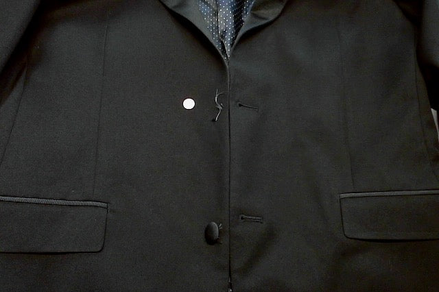 Alfani Mens Slim fit Tuxedo Jacket Blazer 42 L Black Solid