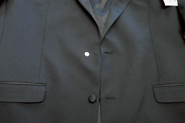Bar Iii Mens Slim fit Wool Tuxedo Jacket Blazer 46 L Black Solid