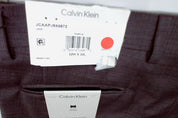 Calvin Klein Mens Slim fit Wool Dress Pants 32 / 32 Eggplant Purple Solid