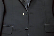 Calvin Klein Mens Slim fit Wool Tuxedo Jacket Blazer 44 R Black Solid Stretch