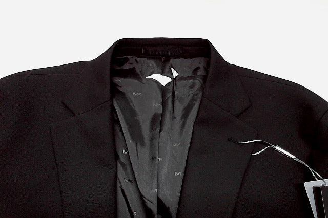 Michael Kors Mens Classic fit Sport Coat Blazer 42 L Black Solid
