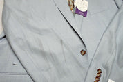 Tayion Mens Regular fit Suit Jacket Blazer 48 L Light Blue Solid
