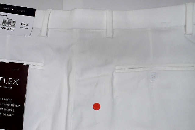 Tommy Hilfiger Mens Modern fit Dress Pants 32 / 32 White Solid