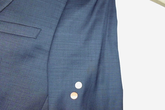Calvin Klein Mens Slim fit Wool Suit Jacket Blazer 44 R Navy Blue Solid Stretch