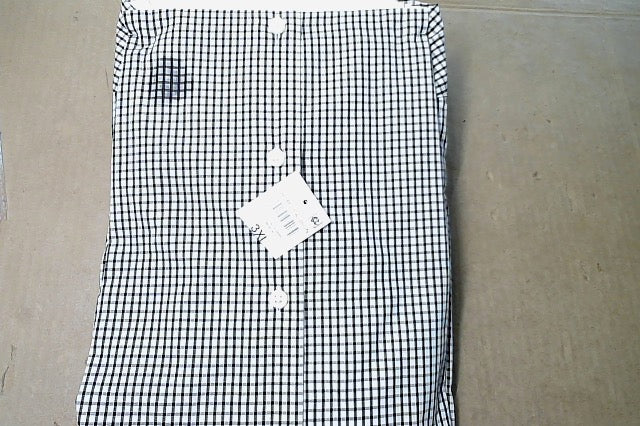 Club Room Mens Regular fit Dress Shirt XXXL 19-19.5 Long Sleeve Black Check
