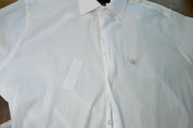 Alfani Mens Athletic fit Dress Shirt Large 16-16.5 34-35 White Solid