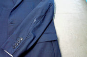 Bar Iii Mens Slim fit Suit Jacket Blazer 40 R Navy Blue Solid Stretch